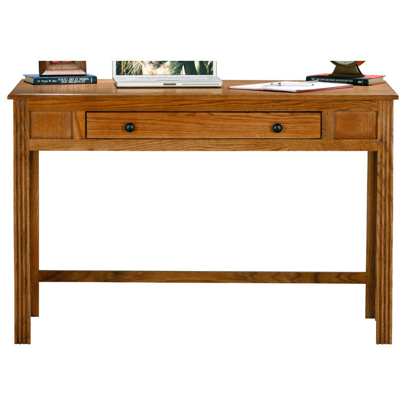 Rafeef Solid Wood Writing Desk, Sassy Gold Oak