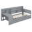 Twin Size Wooden Daybed with 3 Drawers, Integrated Desk, and USB Ports for Multifunctional Use and Space Efficiency-484130709-484130710