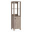 Armoire à linge Jannès, deux tablettes ouvertes, porte simple