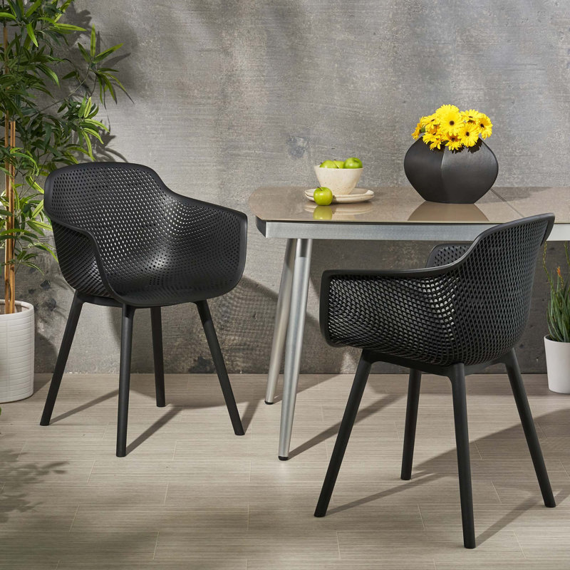 Chaise moderne Lotus, Noir
