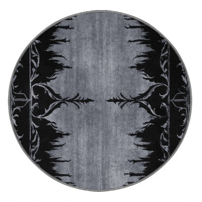 Tapis noir en bois de rose