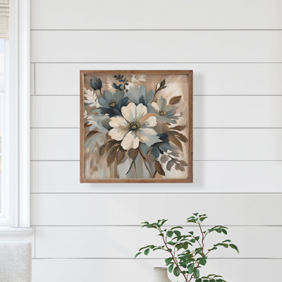 Blue And Tan Floral Display