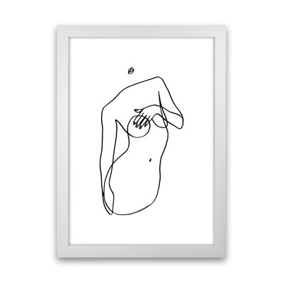 Covering Breasts With One Hand - Print
