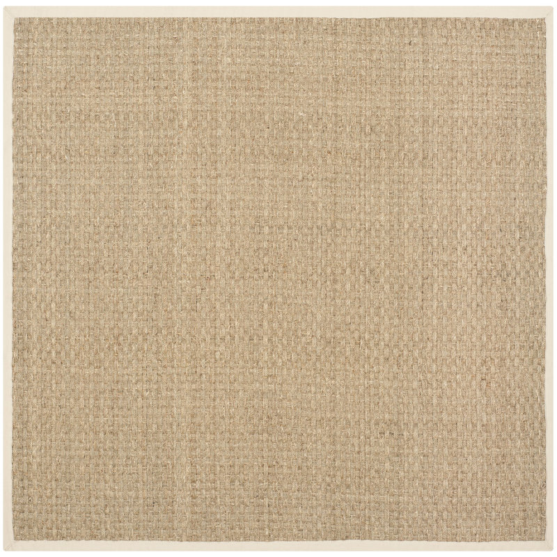 Delapena Natural Fiber Seagrass Rug, Square 183 cm, Natural/Beige