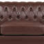 83,54 po de largeur, 3 places, cuir d'unité centrale brun foncé, accoudoirs carrés, coussins amovibles, accoudoirs fabuleux en brun, largeur, intérieur spacieux-13568447