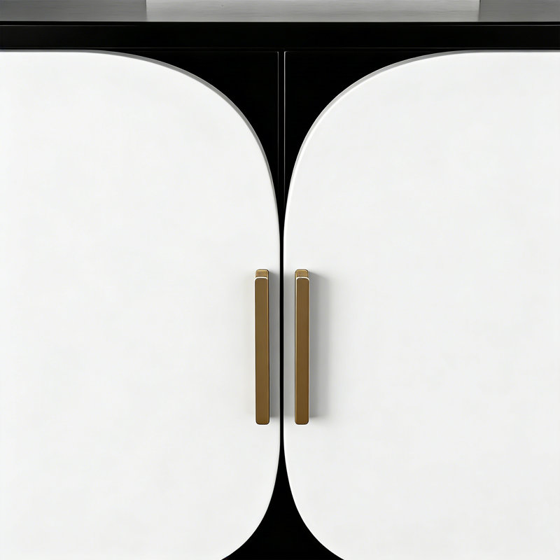 Armoire d'entrée simple et luxueuse, Noir / blanc