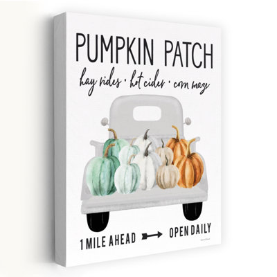 Pumpkin Patch Ahead Abstract Contemporary Landscape Nature Art