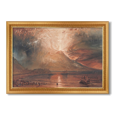 Vesuvius in Eruption, c. 1817-J.M.W. Turner-Custom Framed Canvas