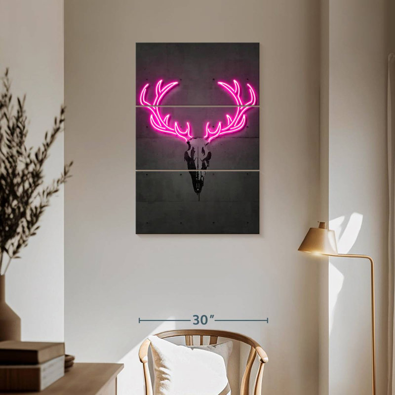 Kerner Deer Skull, 57" H x 36" W