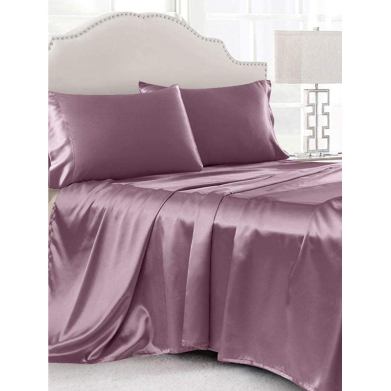 Ensemble de draps en satin, Simple, Pâte de haricots