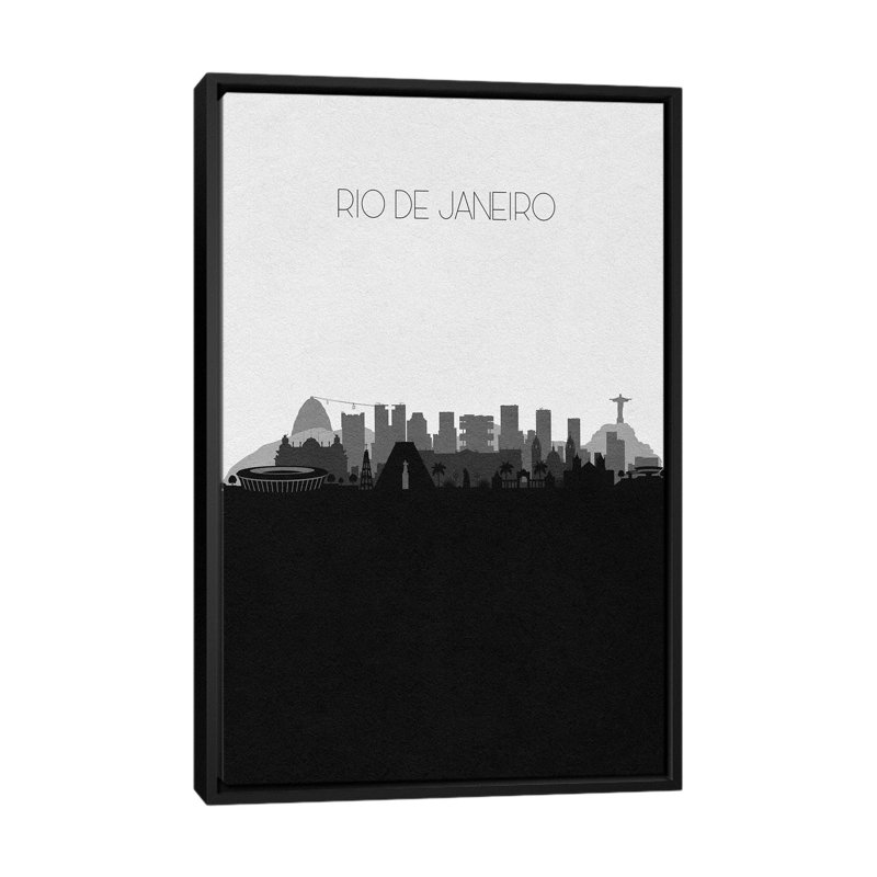Rio, Brazil City Skyline by Ayse Deniz Akerman - Print on Canvas