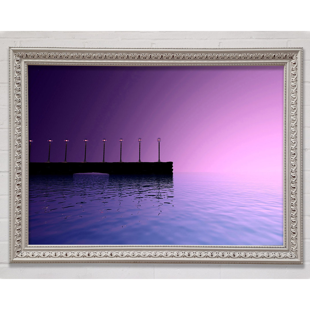 Purple Sky Pier - Einzelner Bilderrahmen Kunstdrucke