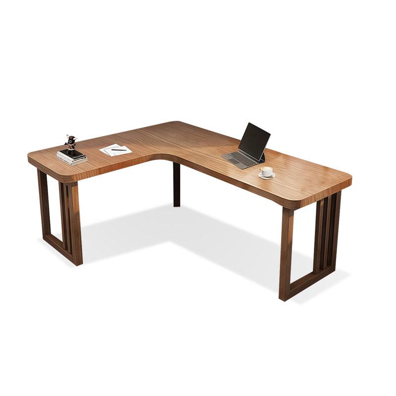 Bureau rectangulaire brun en bois massif, H 29,53 po x l 62,99 po x P 47,24 po, Retour à gauche