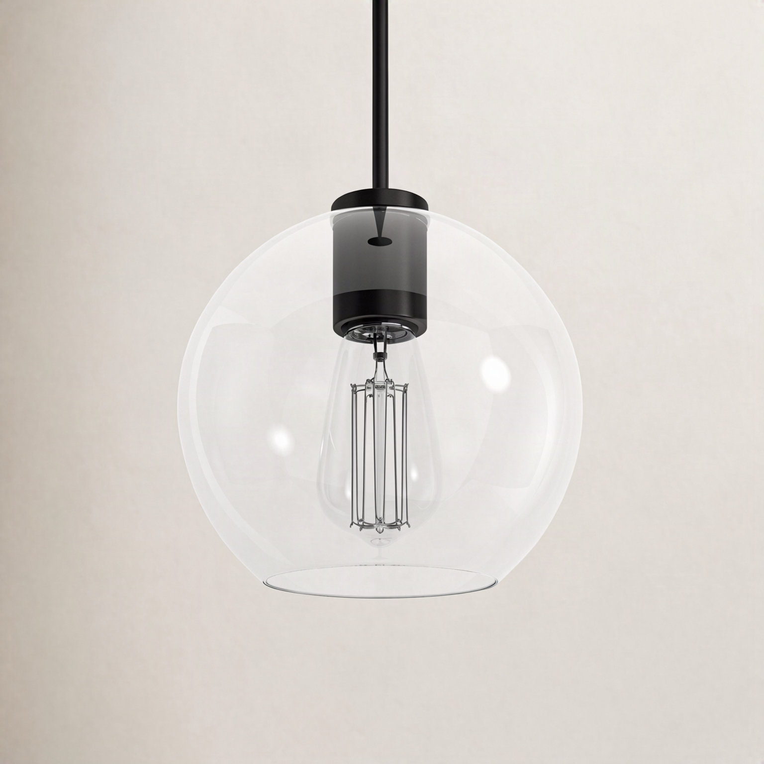 Childerley Dimmable Single Light Pendant, Black