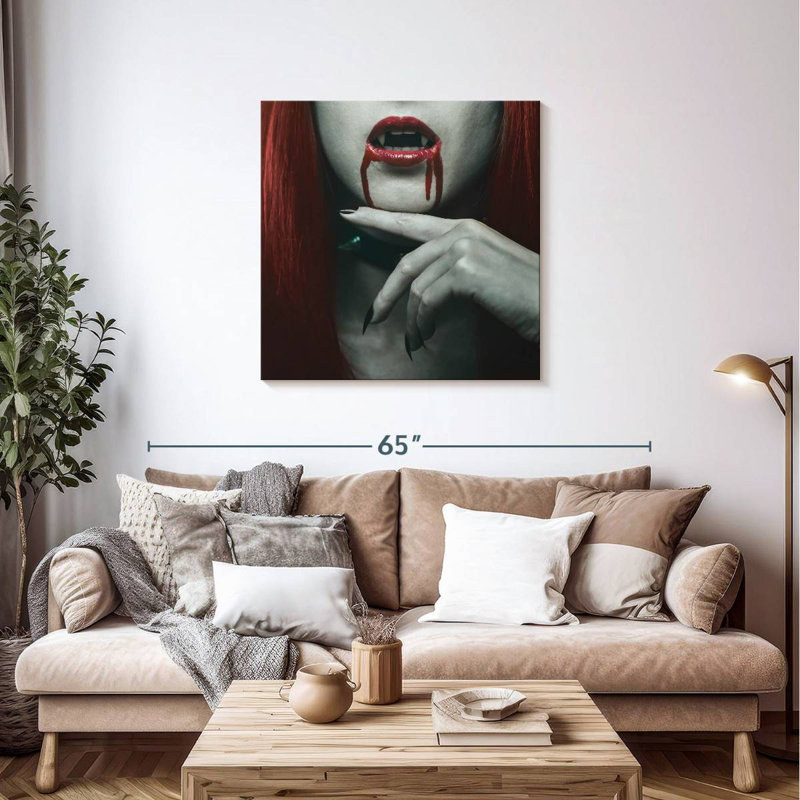 Kelan Vampire Bloody Lips, 36" H x 36" W