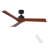 52" Black Lowe Profile Ceiling Fan Without Light