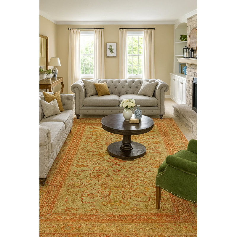 Tapis lavable ultra doux Crafters & Weavers de la collection Ushak, Rectangulaire 8 pi x 10 pi