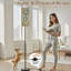  Lampe sur pied de 68,5 po sur pied en métal avec ampoule DEL avec abat-jour en lin