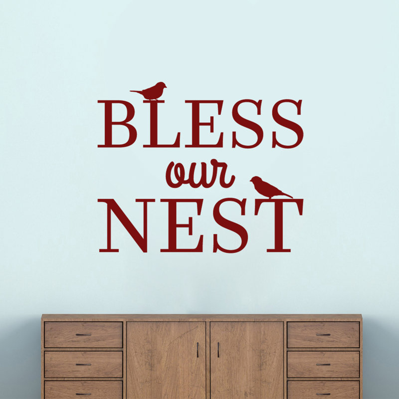 Text & Numbers Non-Wall Damaging Wall Decal, Cranberry