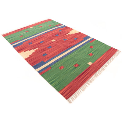 Southwestern Cotton Hand Woven Area Rug