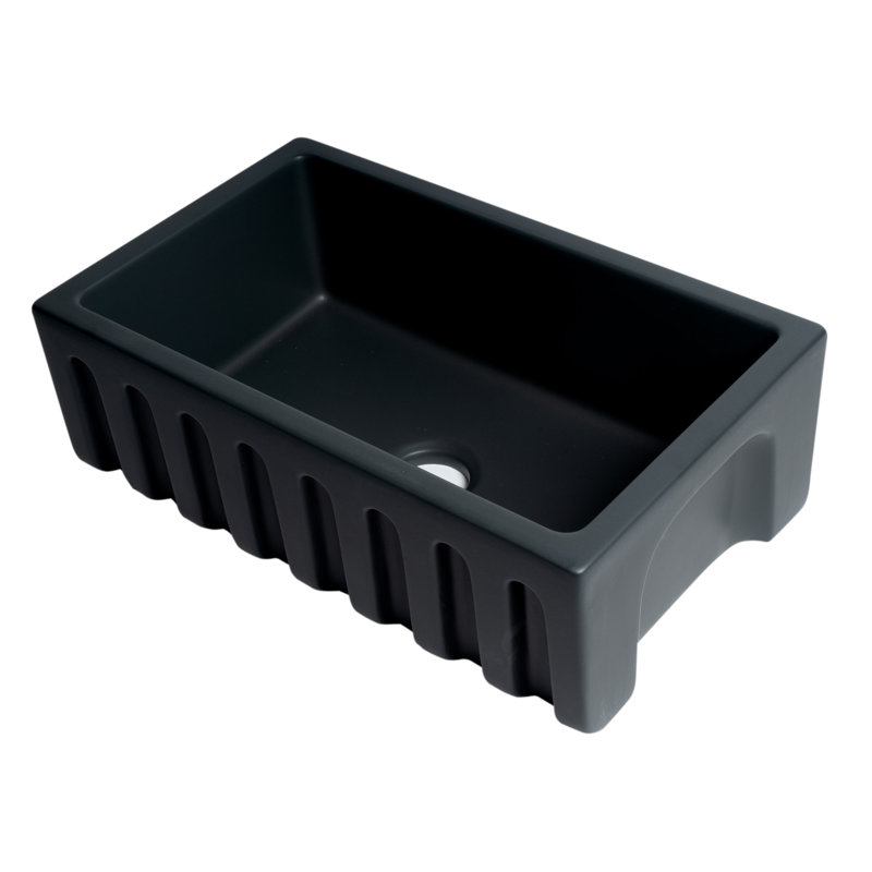 29.88'' L Farmhouse / Apron Single Bowl Fireclay Kitchen Sink