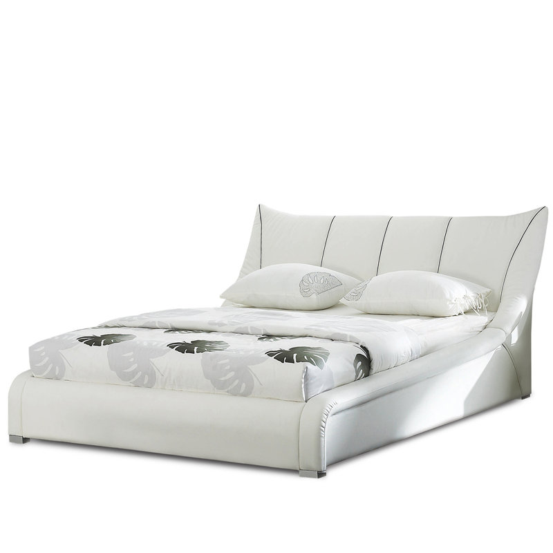 Duey Upholstered EU Double - 140 X 200 Cm Bed with Mattress