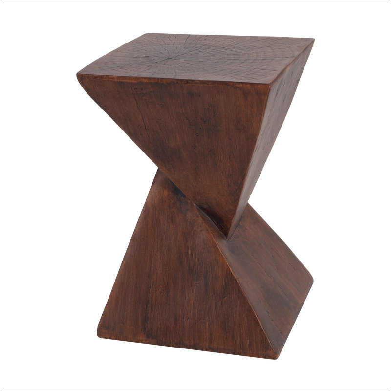 GEOMETRIC MGO SIDE TABLE, Brown