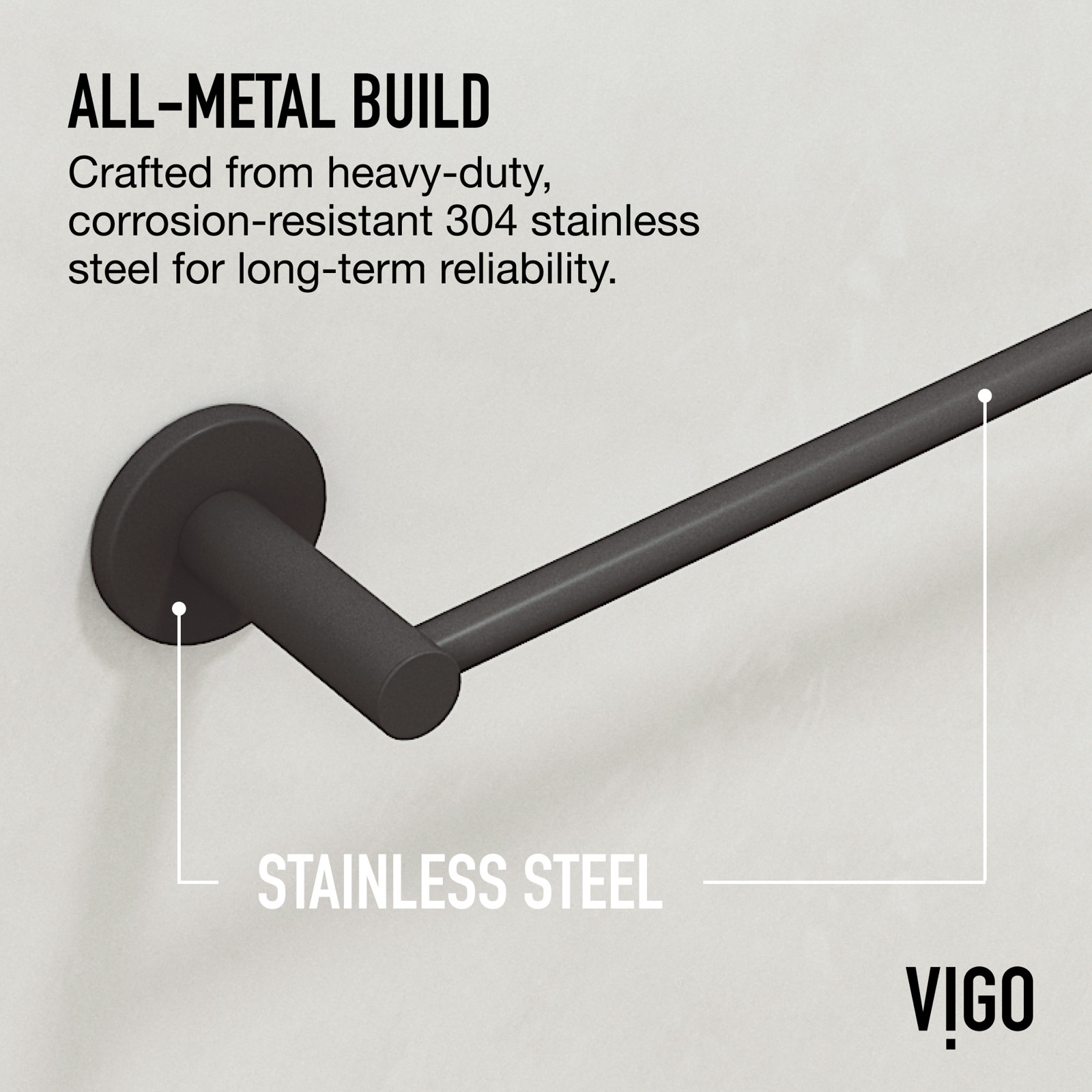 Cass 4-Piece Bathroom Hardware Set, Matte Black