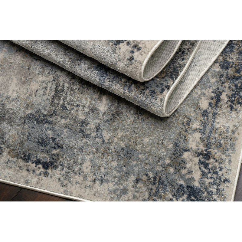 Tapis crème / gris Dionatta, Rectangle 6 pi 7 po x 9 pi 6 po