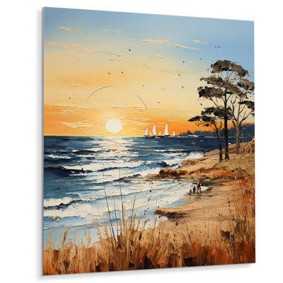 " Coastalbeach Beach Bliss Pointillism I "