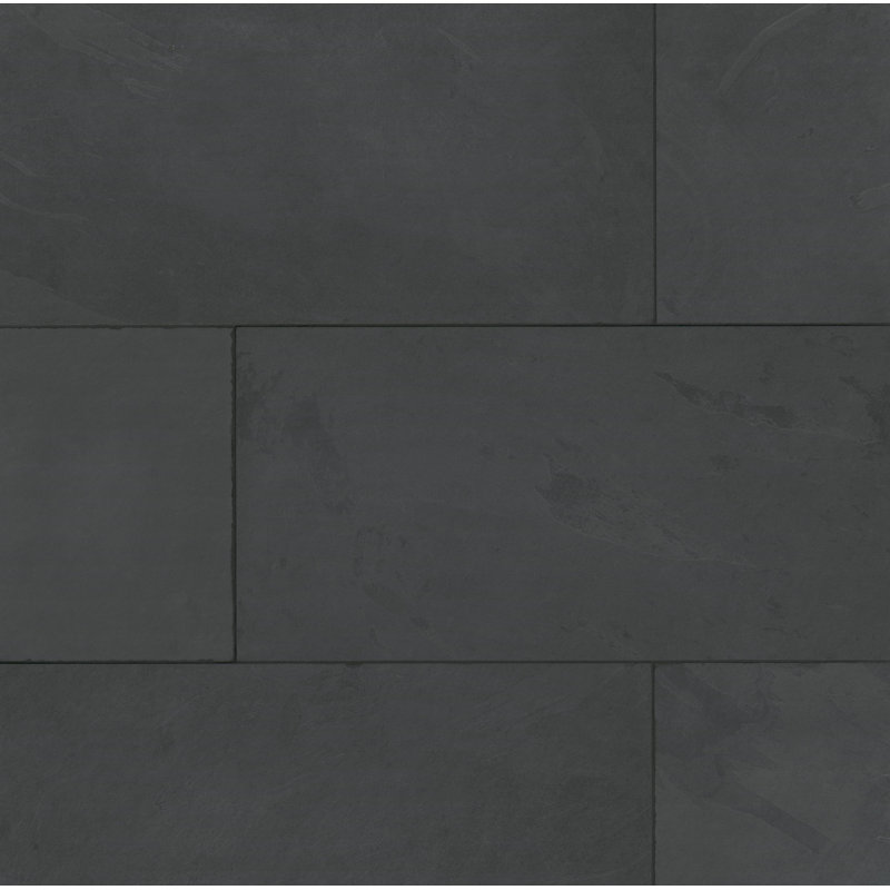 Camden 18 in. x 36 in. Gauged Slate Floor and Wall Tile, Charcoal
