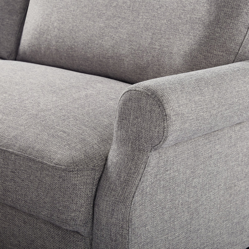Scotia Upholstered 59'' Loveseat, Soft Gray