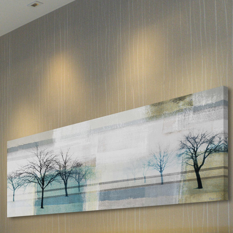 « infini trees », reproduction d’art sur toile tendue, H 15 po x l 45 po x P 1,5 po