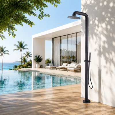 Système de douche extérieur autoportant avec douche à main 88,94 po H de ShowerTec