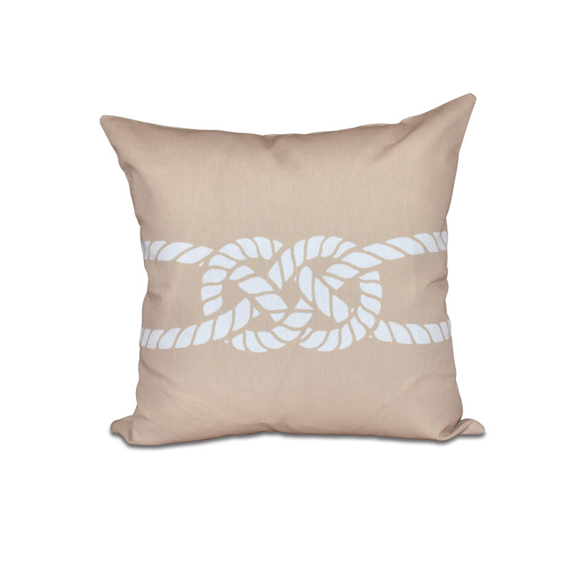 Housse de coussin carrée d’extérieur Carrick Bend, H 18 po x l 18 po, Beige
