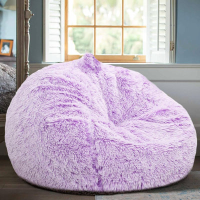 Housse de rangement pour sac de pois en peluche - Lavande - Sans rembourrage, fausse fourrure, confortable, pour organiser des peluches ou des textiles