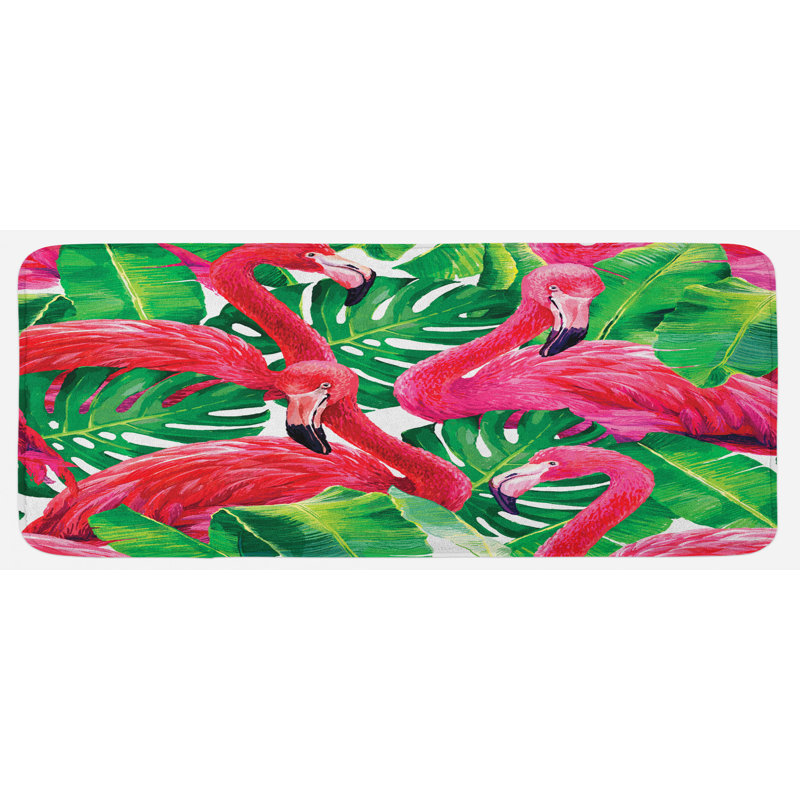 Tapis de cuisine flamant rose