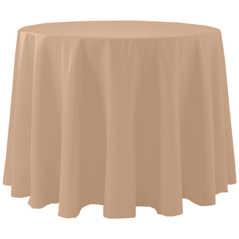 Ultimate Textile -2 Pack- Cotton-Feel 102-Inch Round Fine Dining Tablecloth, Ivory Cream, 108" x 108", 2, Ice Peach