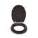 Croydex Montoro Flexi-Fix Soft Close Wooden Toilet Seat - Quick Release Button for Easy Cleaning and Adjustable Hinges with Top and Bottom Fixings, Antibacterial Heavy Duty Toilet Seat (Walnut Effect)