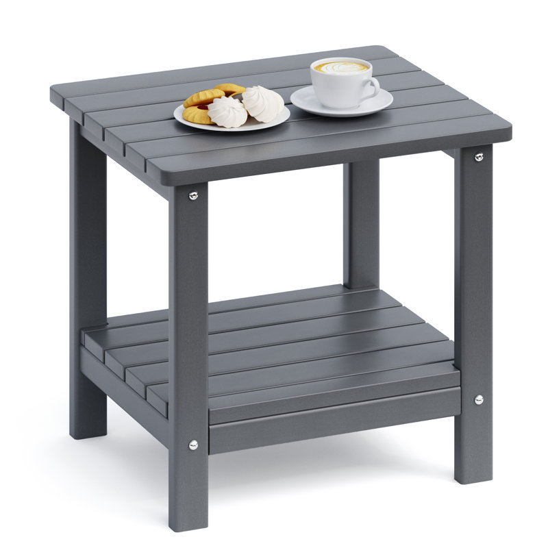 Auron 15.8" W Rectangular Side Table, Gray