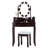 Makeup Dressing Table with Touch Switch Lighted Mirror and Cushioned Stool-1509768130