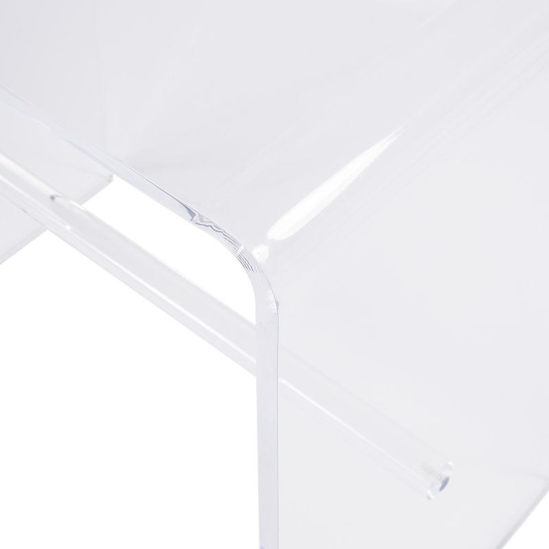 Clinesha 20 in. W Rectangular Acrylic Side Table