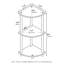 75.18 cm H x 29.46 cm W Corner Bookcase-36155921