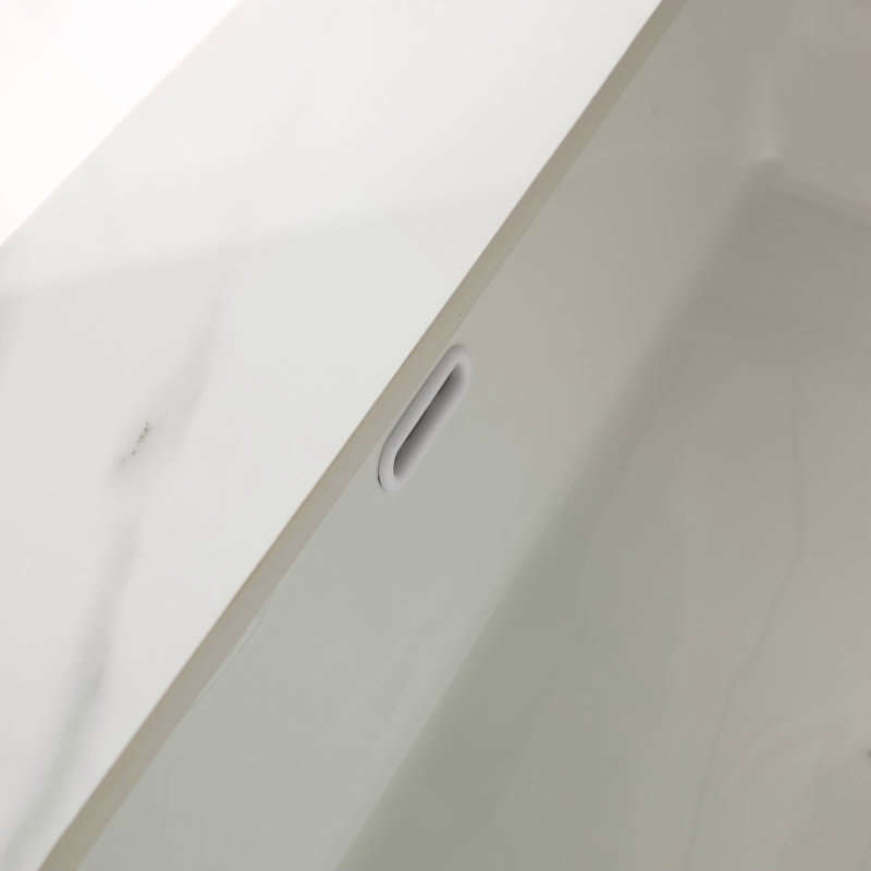 Comptoir de meuble-lavabo en marbre 31 po, comptoir de salle de bain avec lavabo central encastré rectangulaire et dosseret de 4 po de hauteur