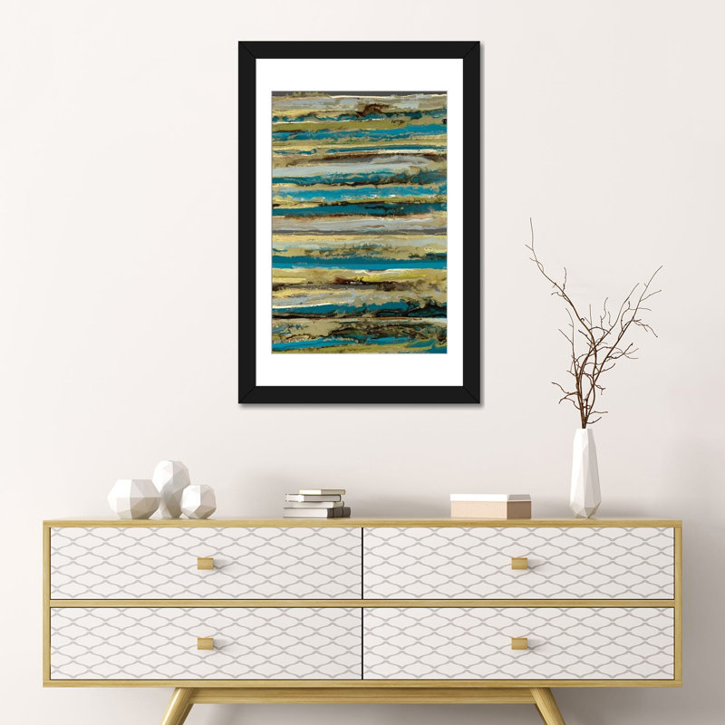 « lines », reproduction d’art sur toile, Papier d'art encadré noir, H 24 po x l 16 po x P 1 po