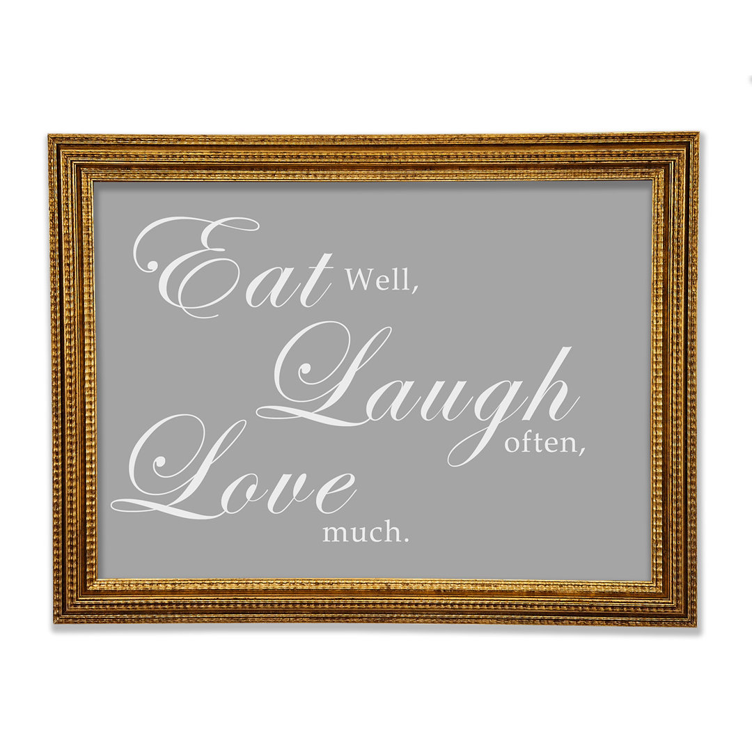 Küche Zitat Eat Laugh Love - Druck