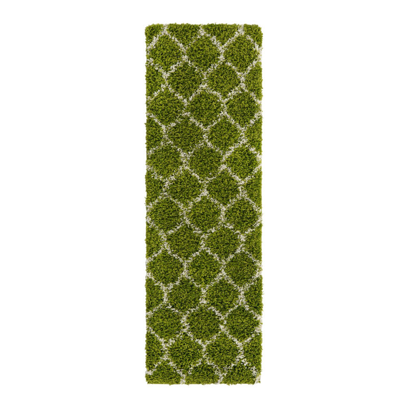 Tapis à poils longs rouge Barrel Studio® Ruby, Tapis de couloir 2 pi x 6 pi
