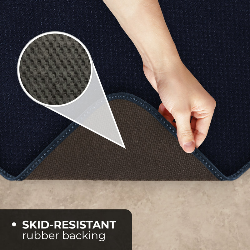 Skid-Resistant Carpet Runner - Navy Blue - Many Other Sizes To Choose From, Runner 3' x 8'