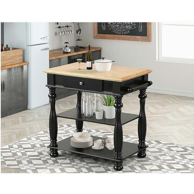 Black Kitchen Island