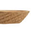 Bol décoratif en bois de teck de 9,1 po x 5,9 po x 2,8 po de couleur brun naturel